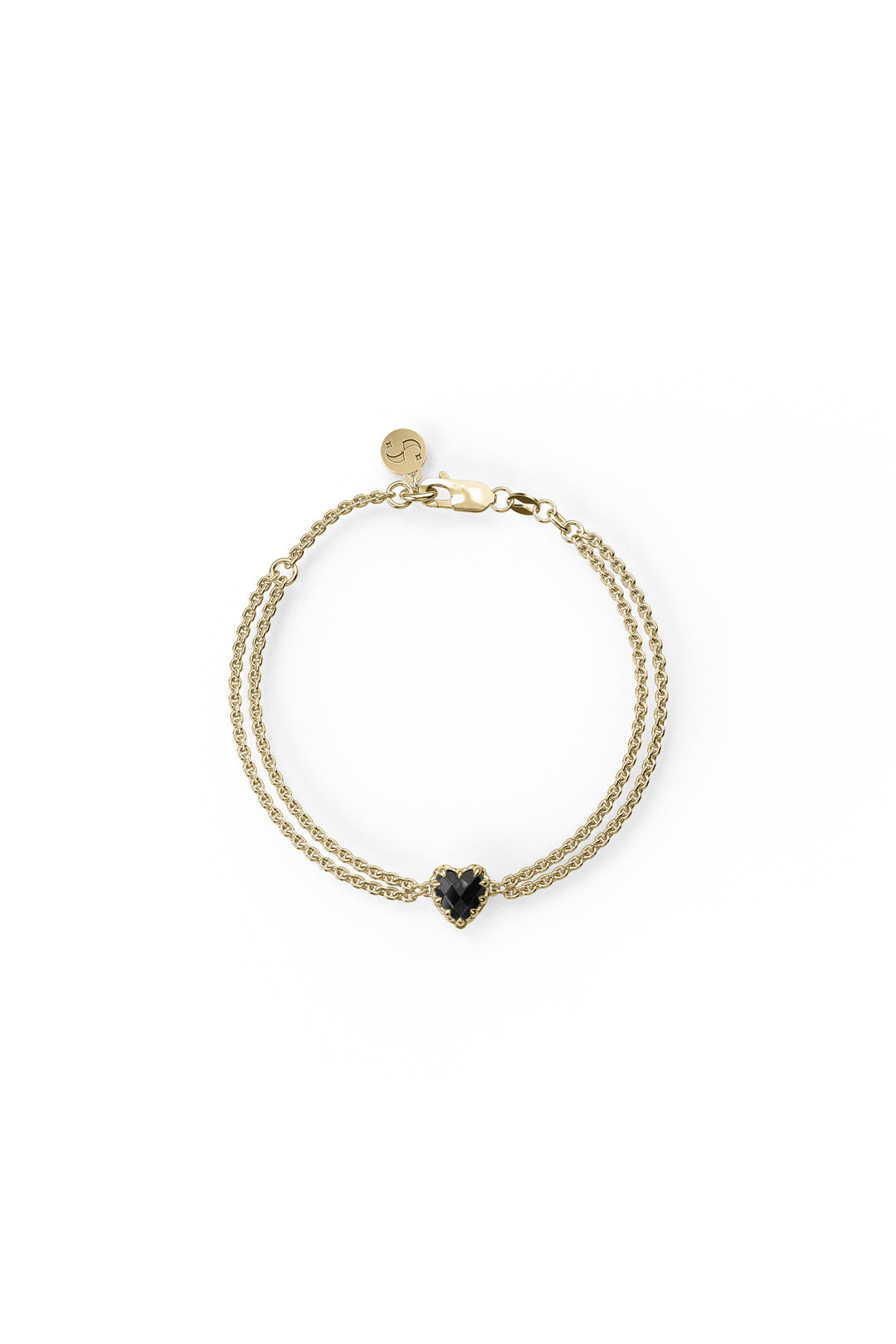 Stolen Girlfriends Club Gold Plated Love Claw Bracelet Onyx