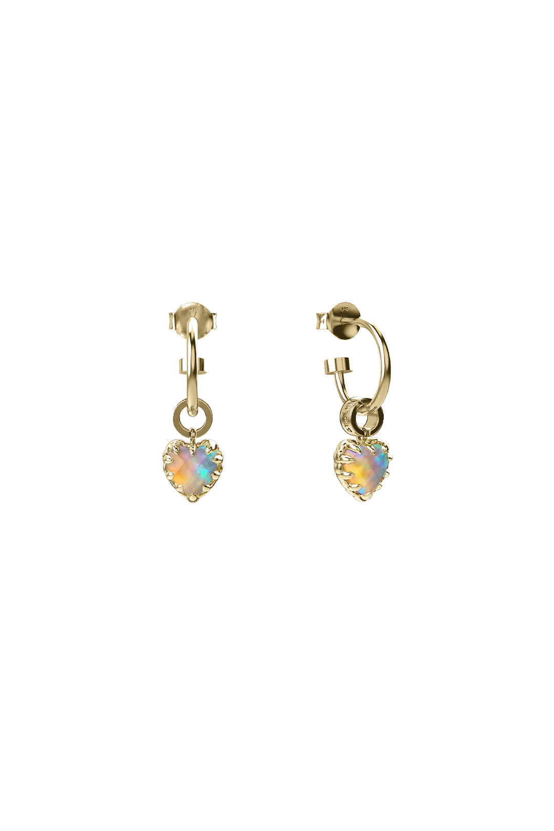 Stolen Girlfriends Club Gold Plated Love Claw Anchor Earrings Bello Opal