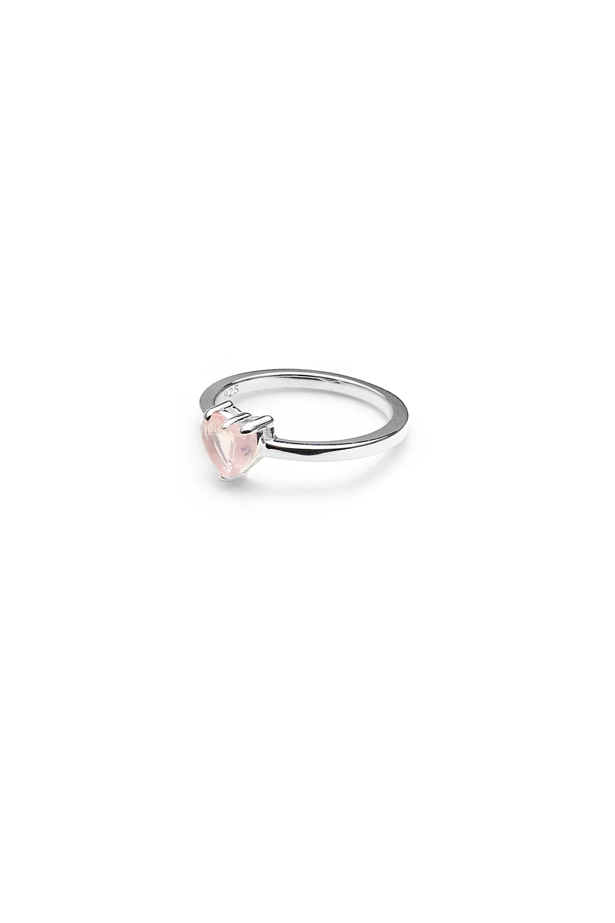 Stolen Girlfriends Club Rose Quartz Talon Ring in Silver