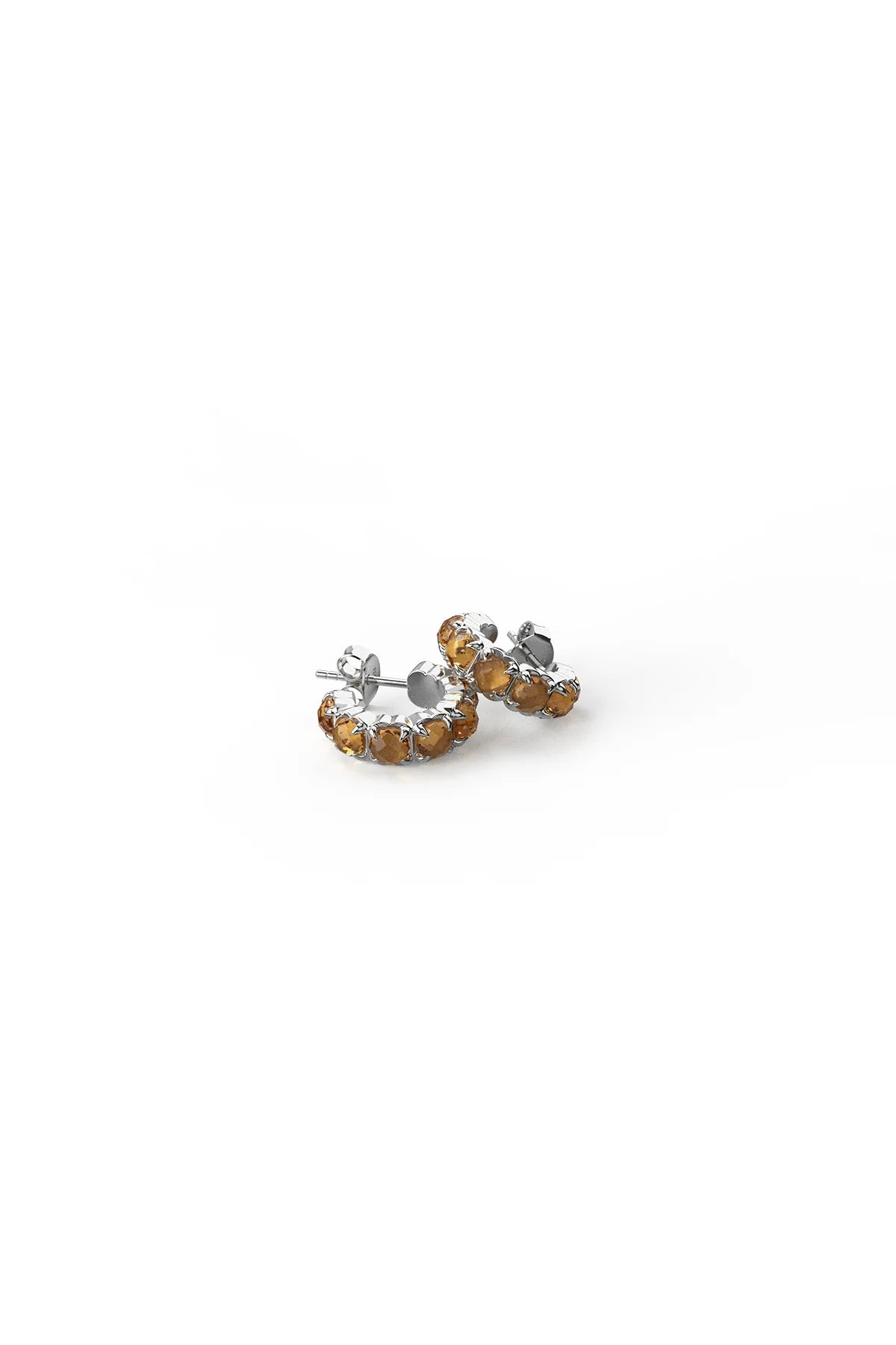 Stolen Girlfriends Club Halo Cluster Earrings in Citrine
