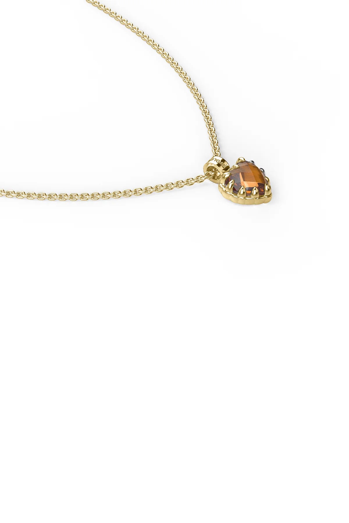 Stolen Girlfriends Club Gold Plated Love Claw Necklace in Citrine