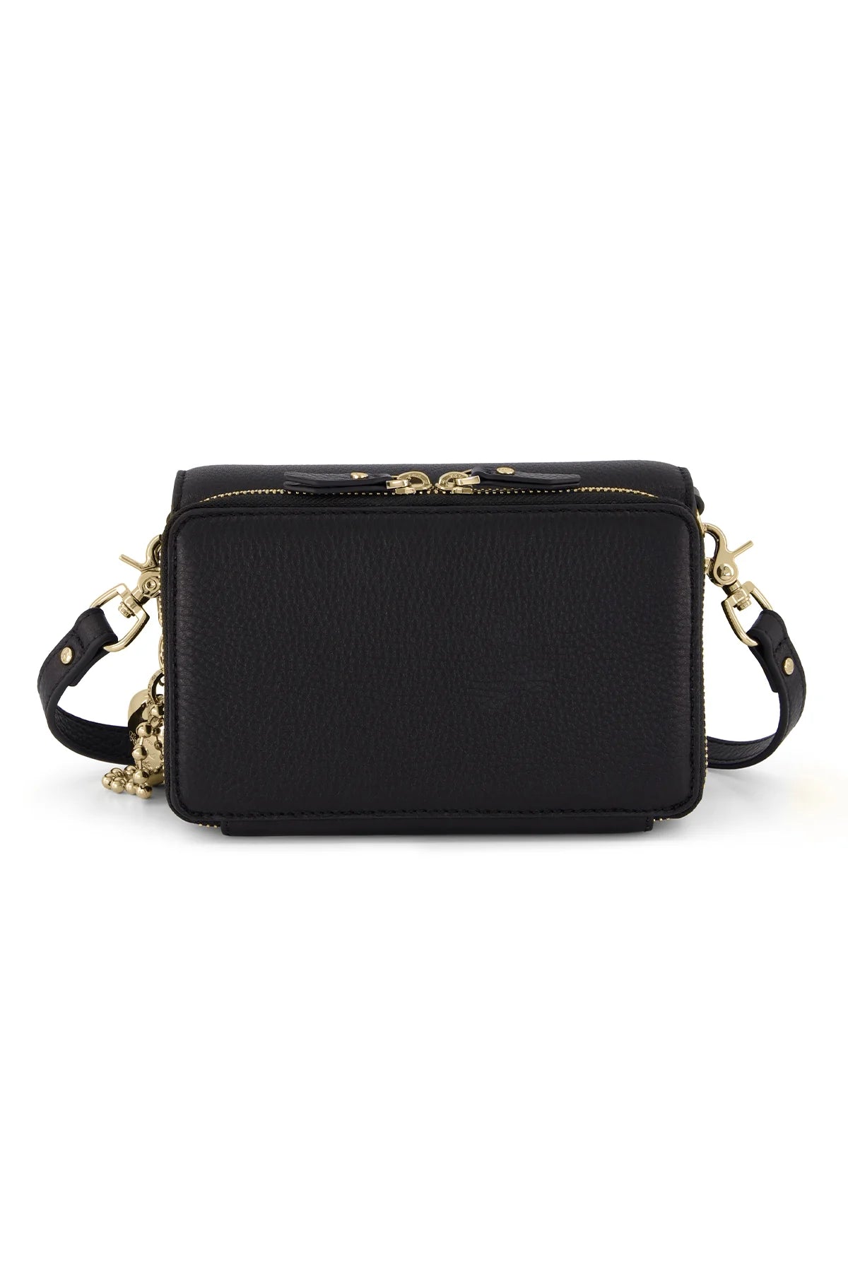 Stolen Girlfriends Club Little Trouble Bag in Black Pebble Gold Plated