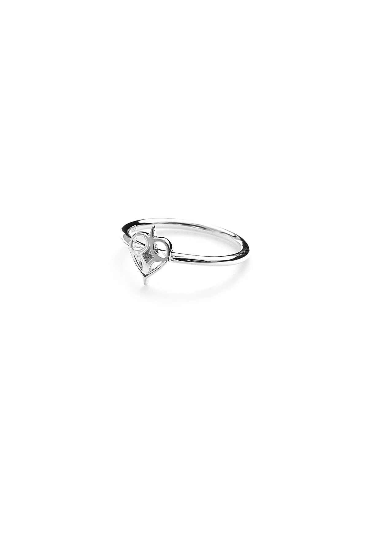 Stolen Girlfriends Club Silver Micro Tattoo Heart Ring