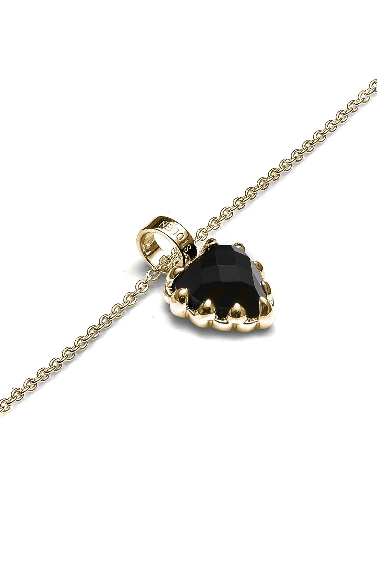 Stolen Girlfriends Club Mini Love Claw Necklace - Onyx Gold Plated