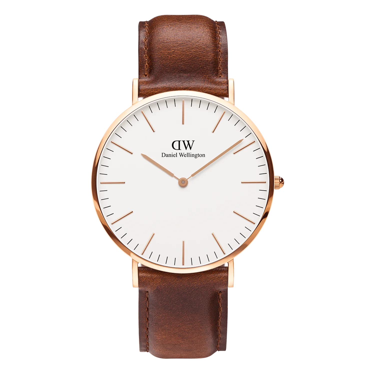 DW Classic St Mawes Watch in Rose Gold/White - 40mm