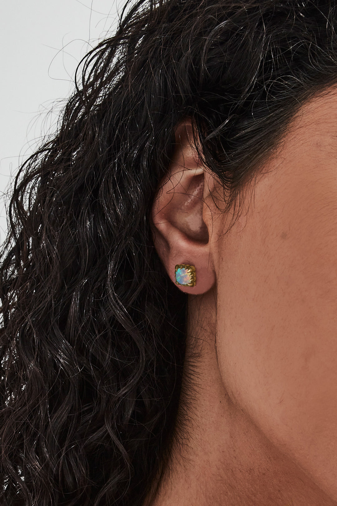 Stolen Girlfriends Club Gold Plated Mini Claw Studs Bello Opal