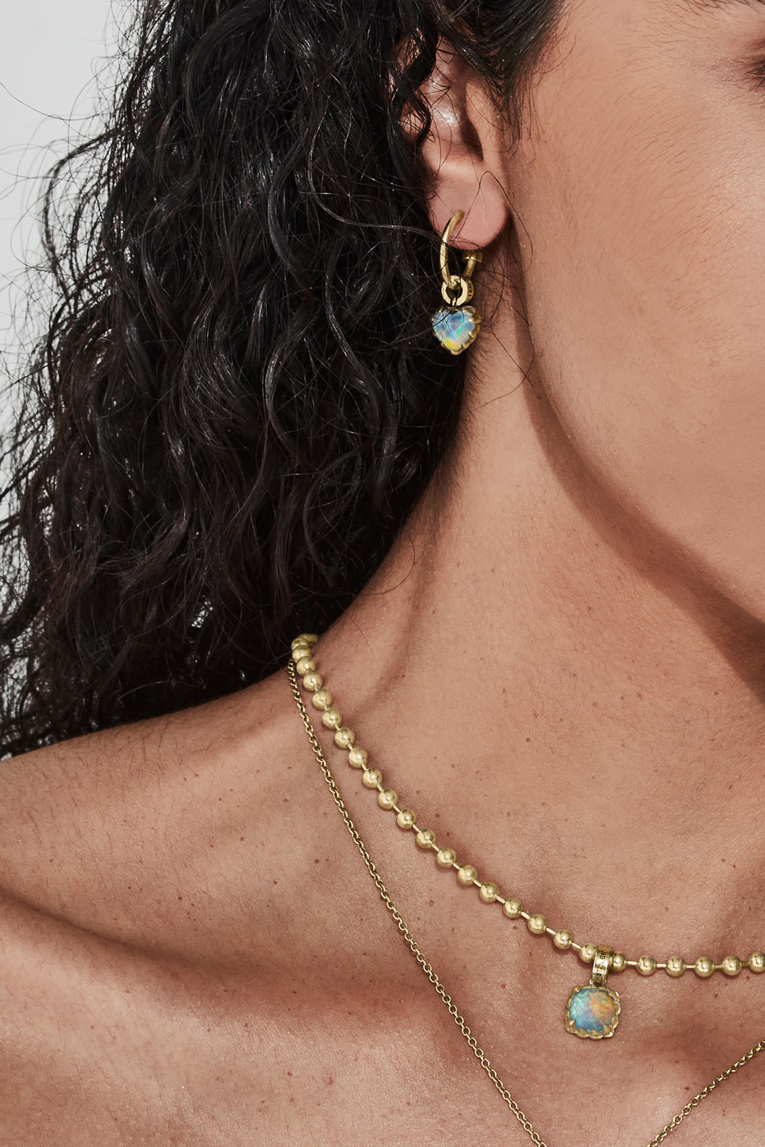 Stolen Girlfriends Club Gold Plated Love Claw Anchor Earrings Bello Opal