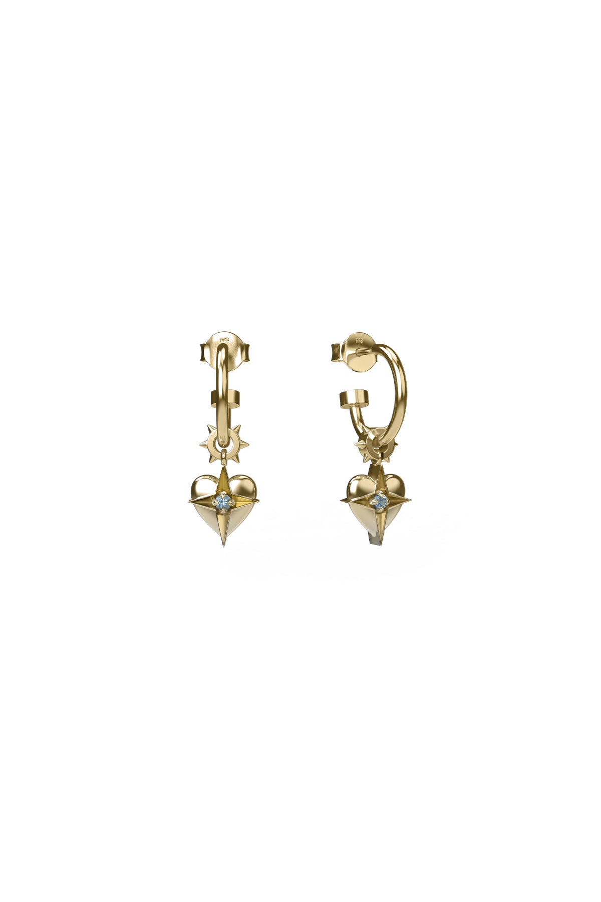 Stolen Girlfriends Club Celestial Heart Anchor Sleepers - Gold Plated