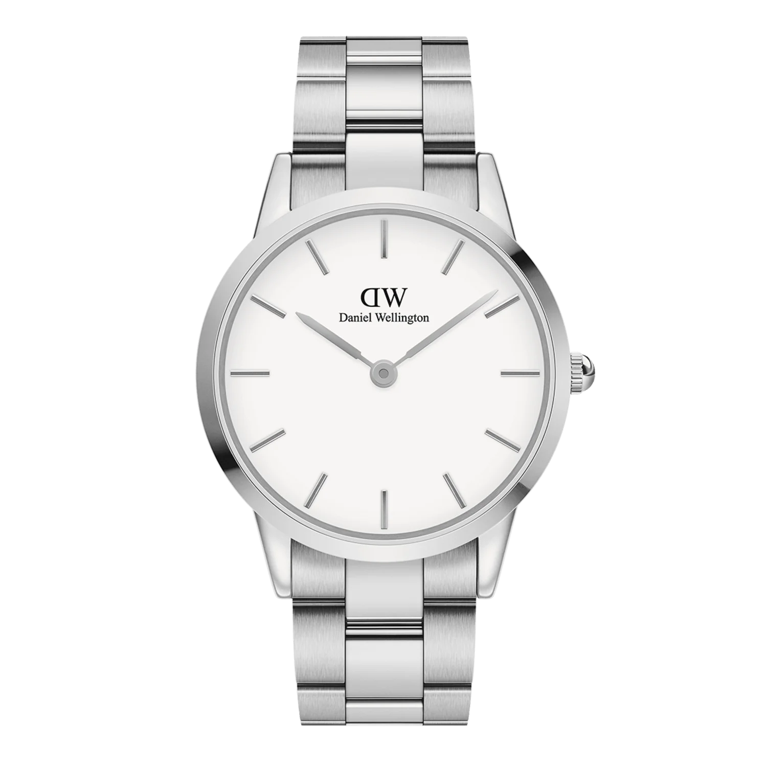 DW Iconic Link Watch in Silver/White - 40mm