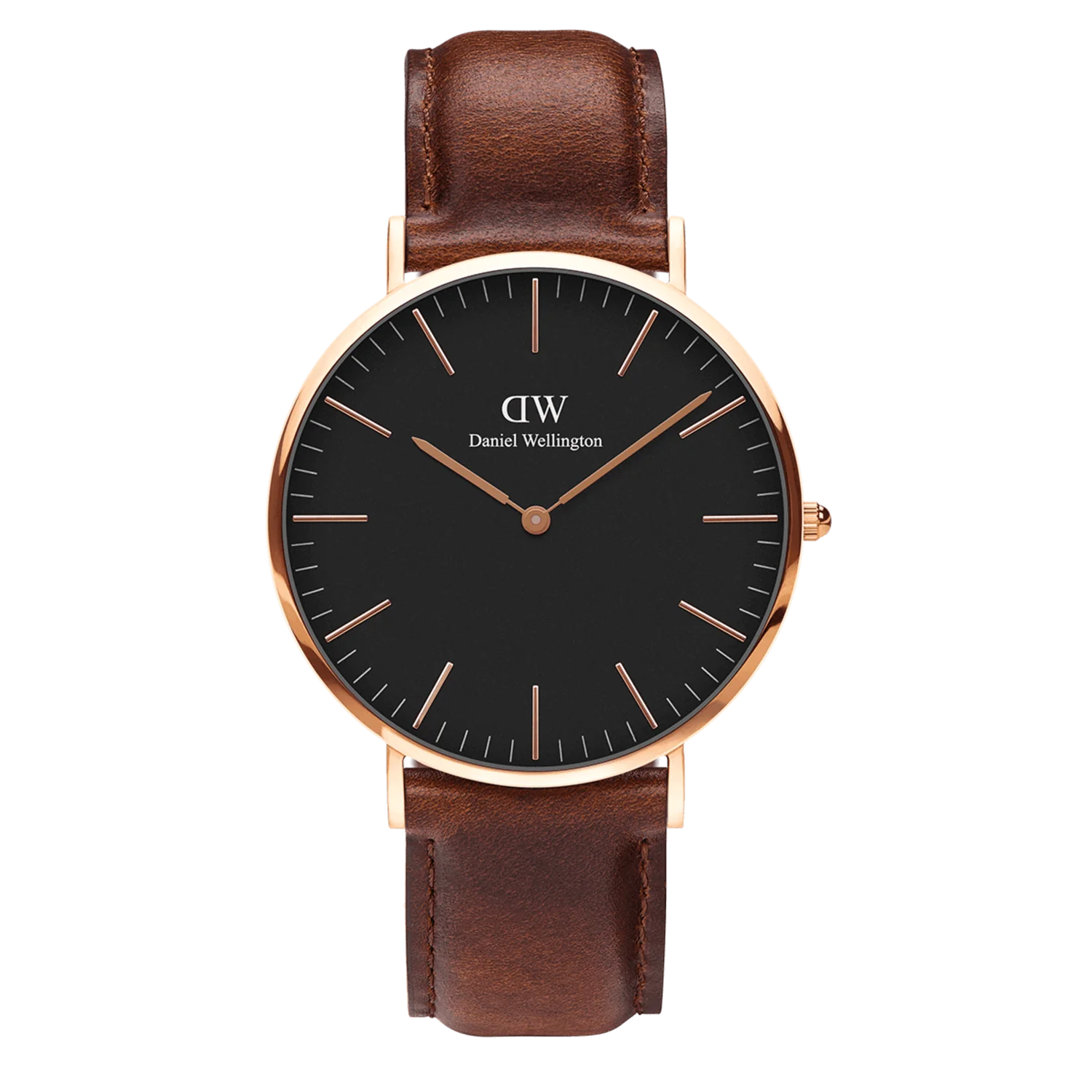 DW Classic St Mawes Watch in Rose Gold/Black - 40mm