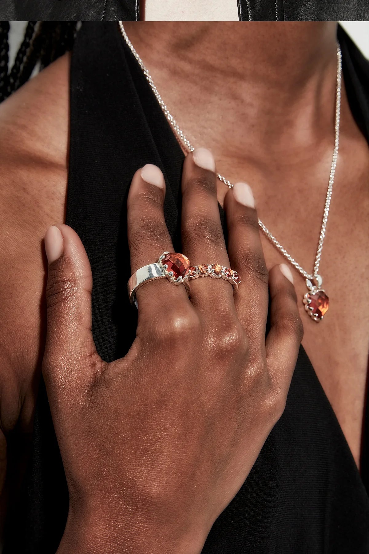 Stolen Girlfriends Club Halo Cluster Ring in Citrine