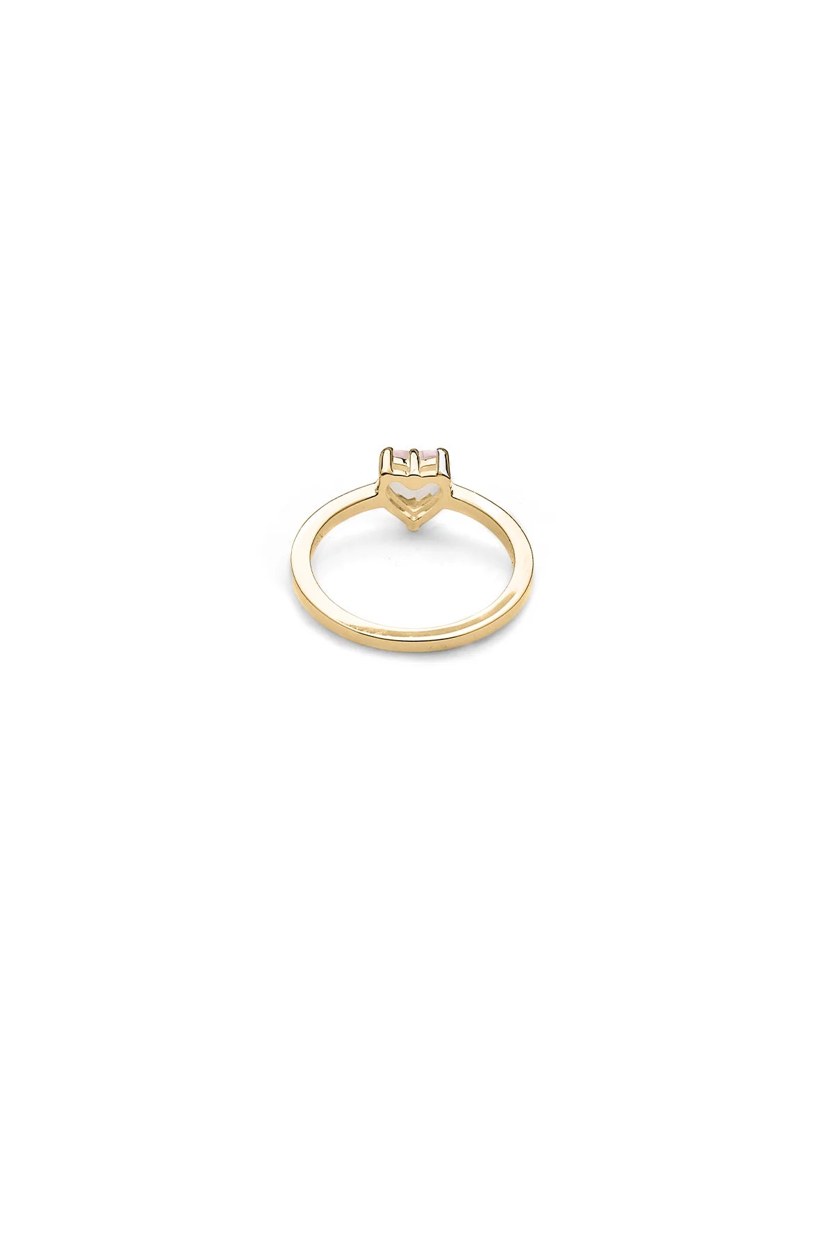 Stolen Girlfriends Club Rose Quartz Talon Ring in Yellow Gold Plated