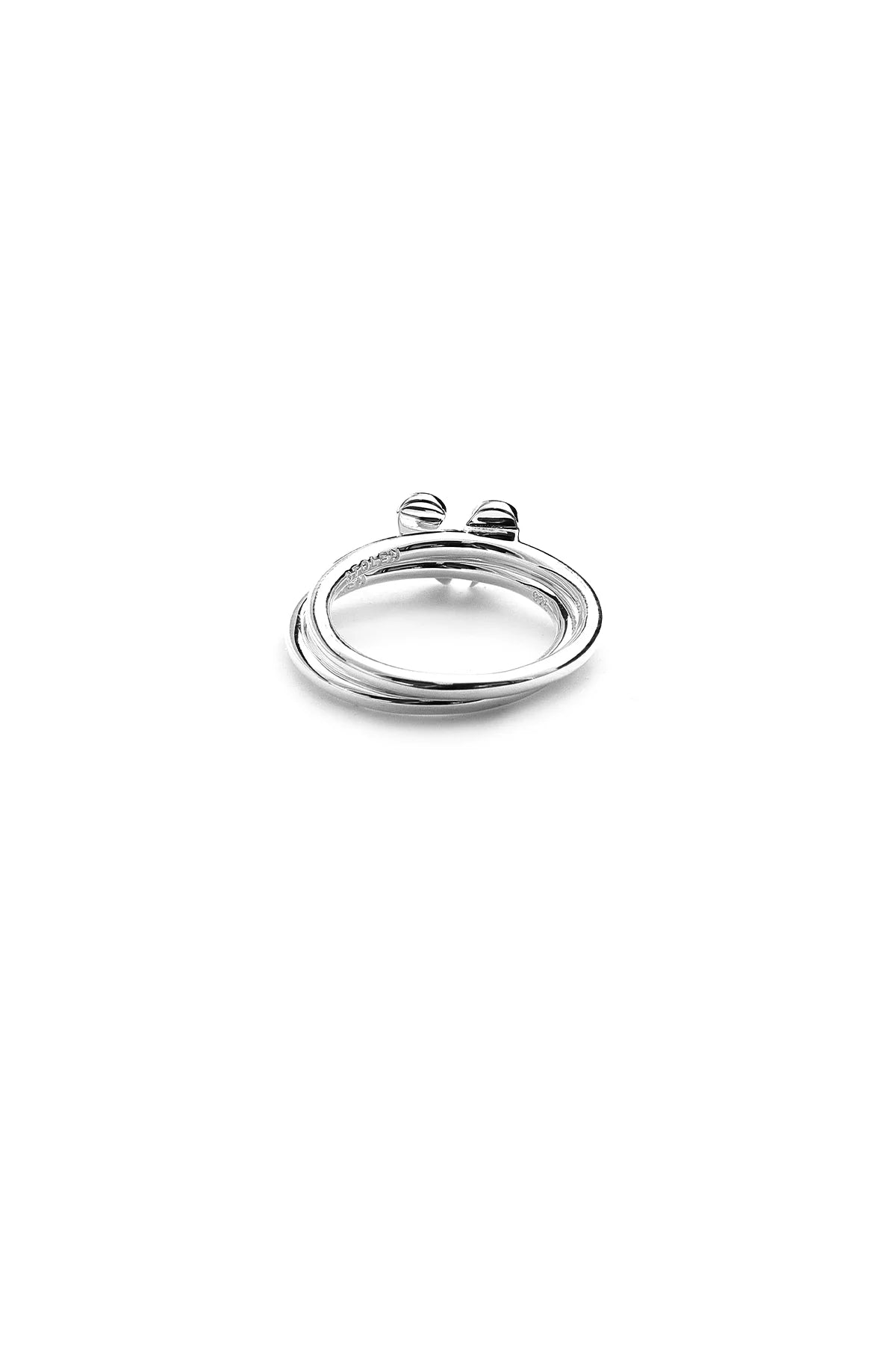 Stolen Girlfriends Club Silver Micro Broken Heart Ring Set (2 Rings)