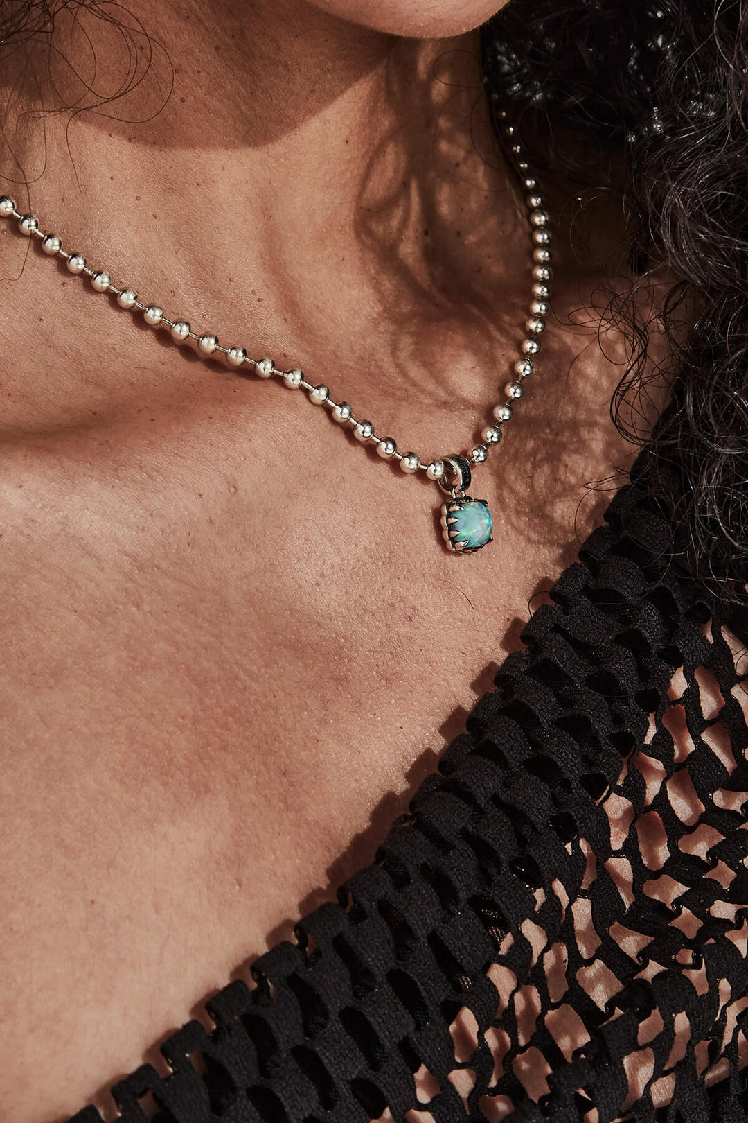 Stolen Girlfriends Club Baby Claw Ball Chain Necklace Bello Opal