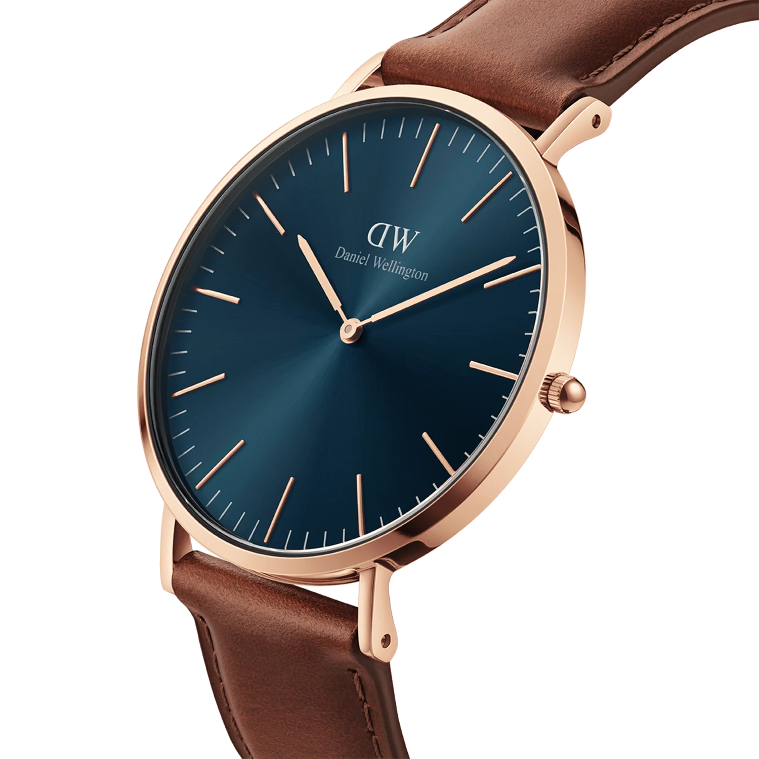 DW Classic St Mawes Watch in Rose Gold/Arctic Blue - 40mm