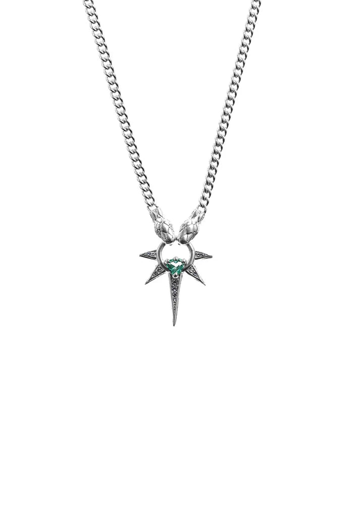 Stolen Girlfriends Club Serpent Spike Necklace (Tourmaline)