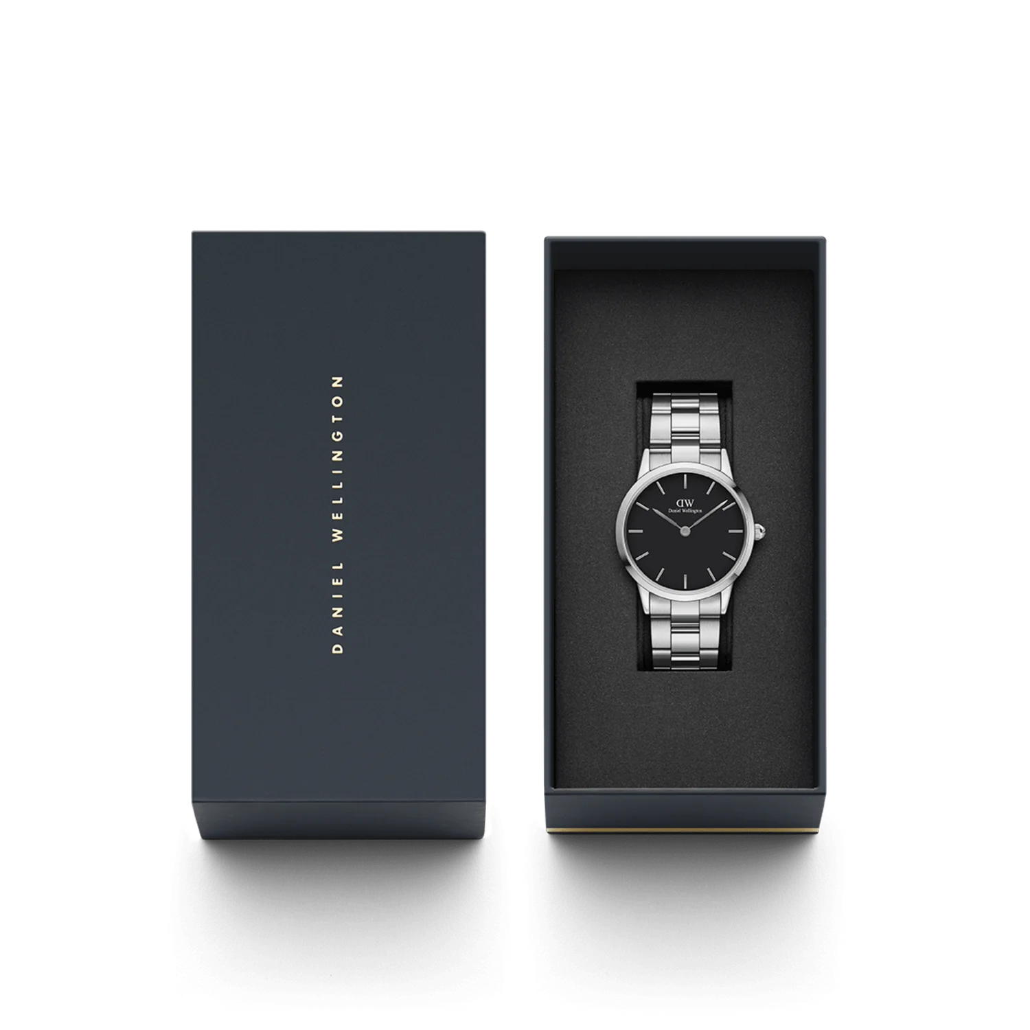 DW Iconic Link Watch in Silver/Black - 40mm