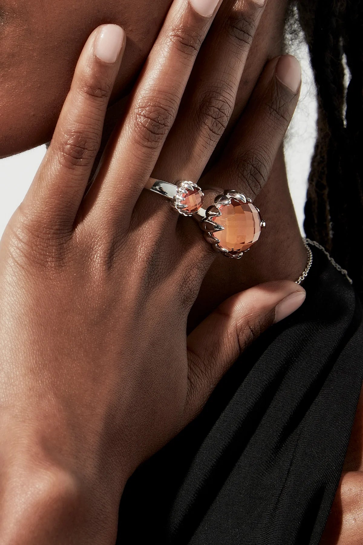 Stolen Girlfriends Club Claw Ring in Citrine