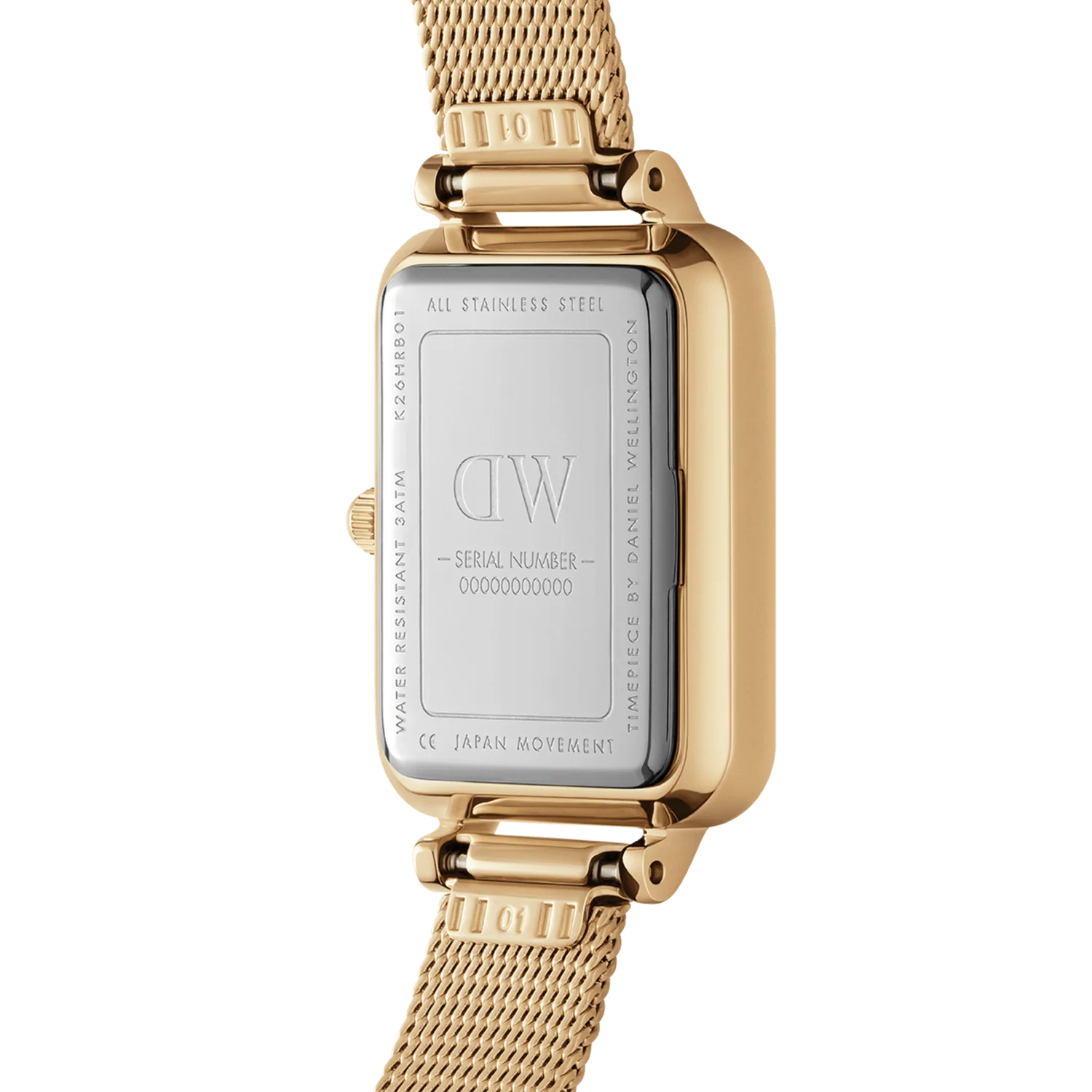 DW Quadro Lumine Pressed Watch in Evergold - 20mm x 26mm