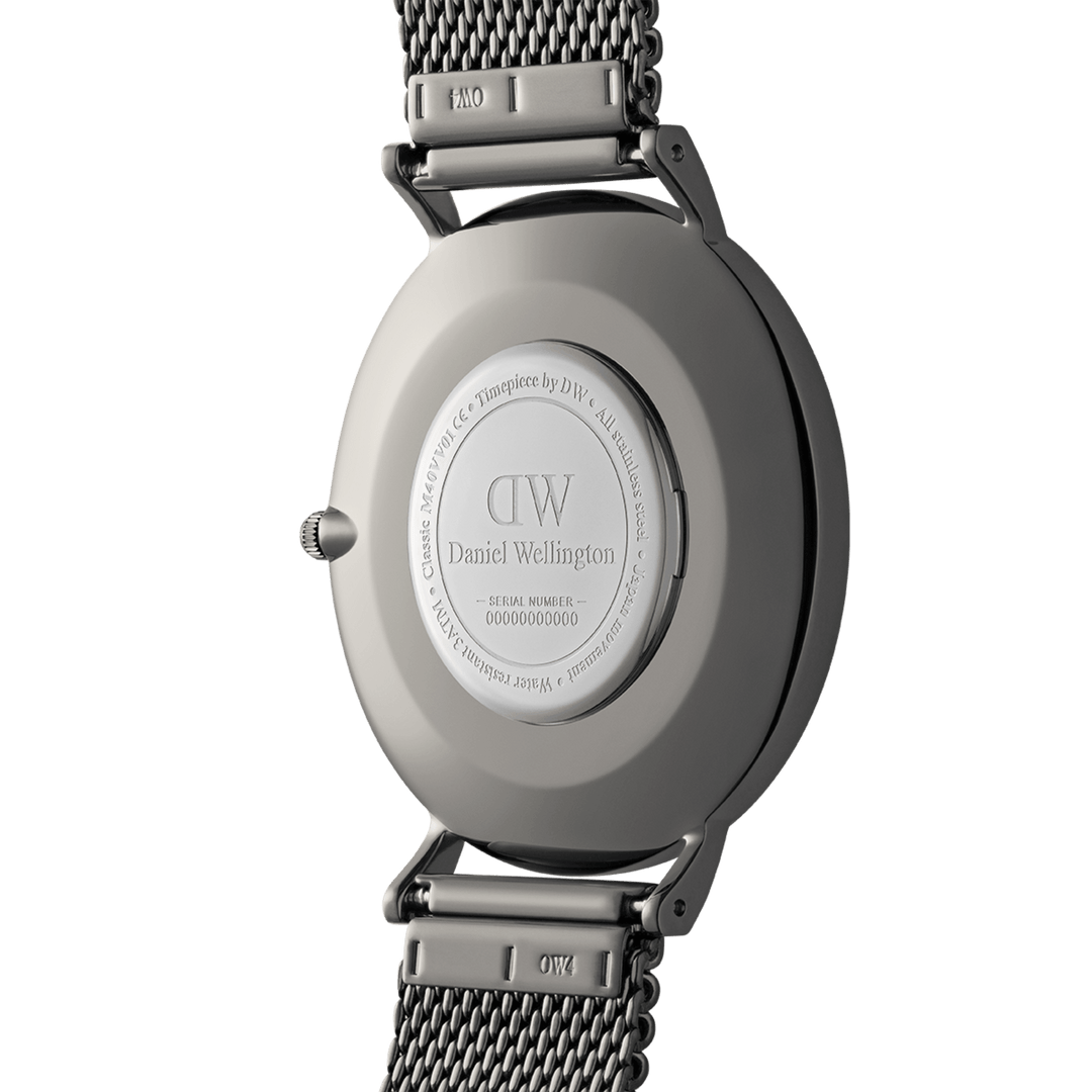 DW Classic Mesh Artic Watch in Silver/Artic - 40mm