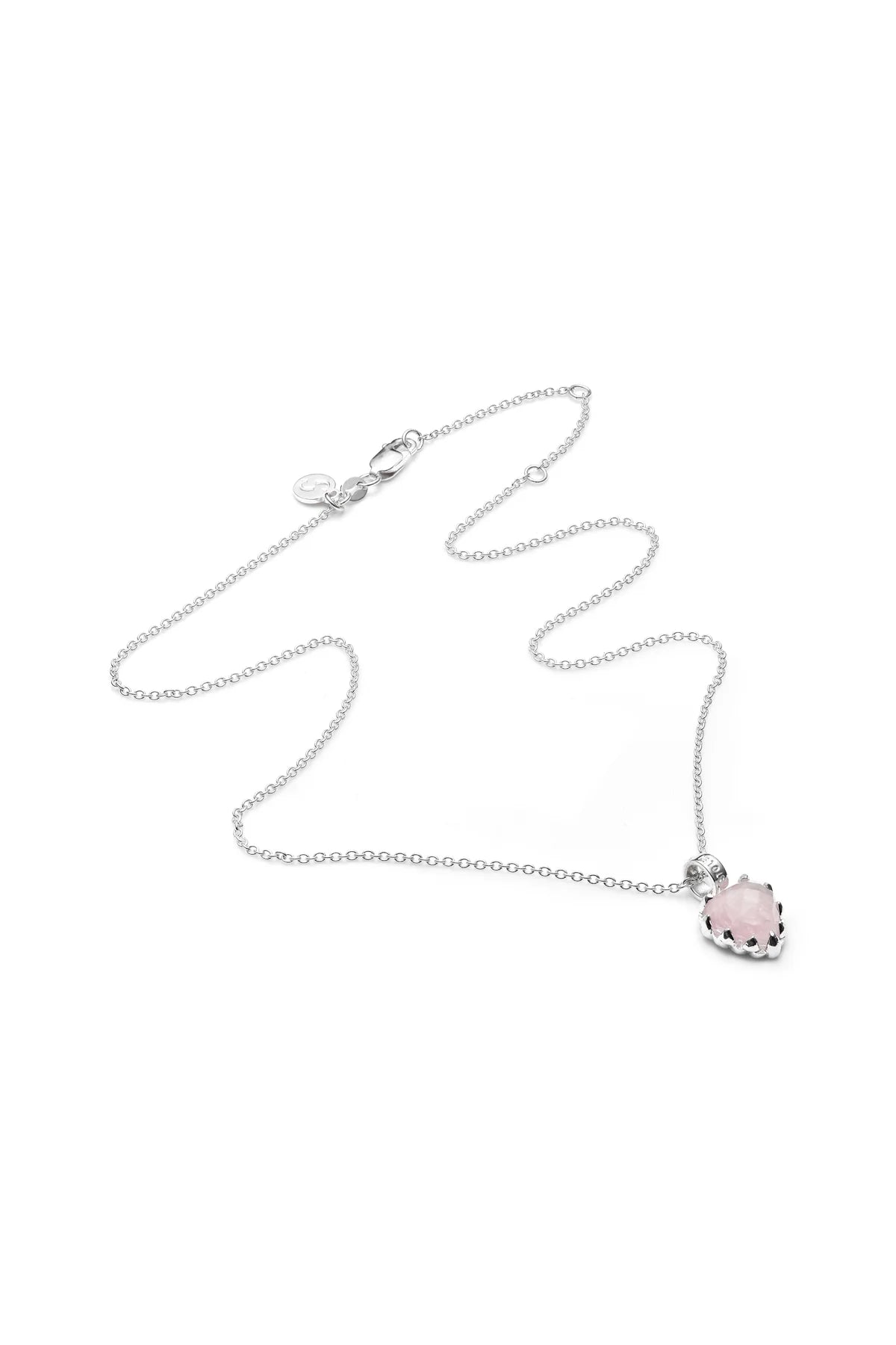 Stolen Girlfriends Club Love Claw Necklace Rose Quartz