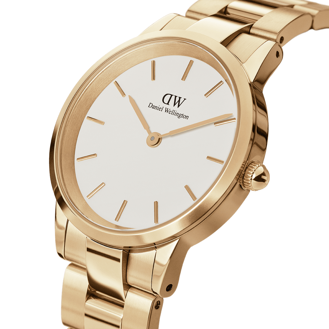 DW Iconic Link Watch in Gold/White - 32mm