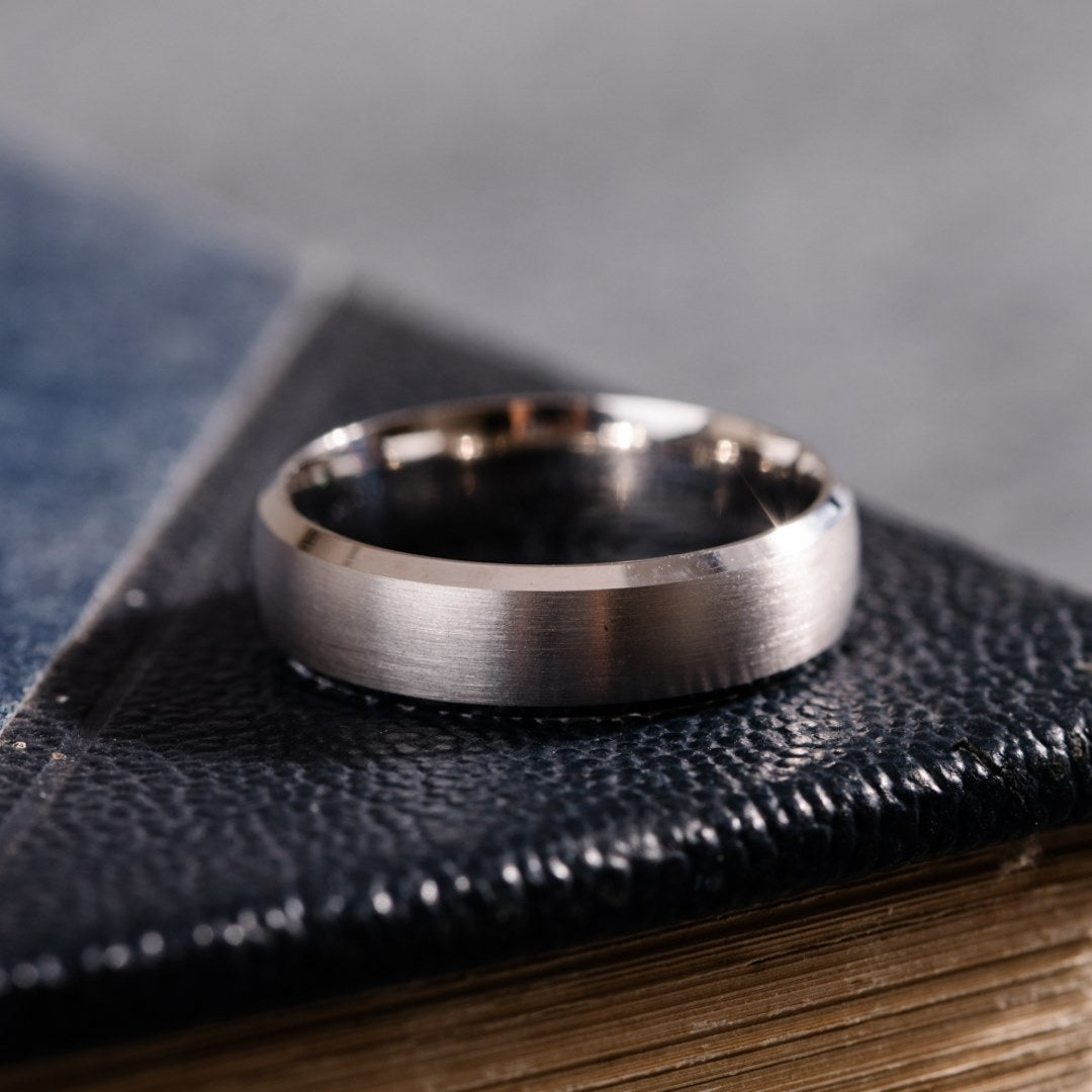 DORA Men's Polished Titanium Ring