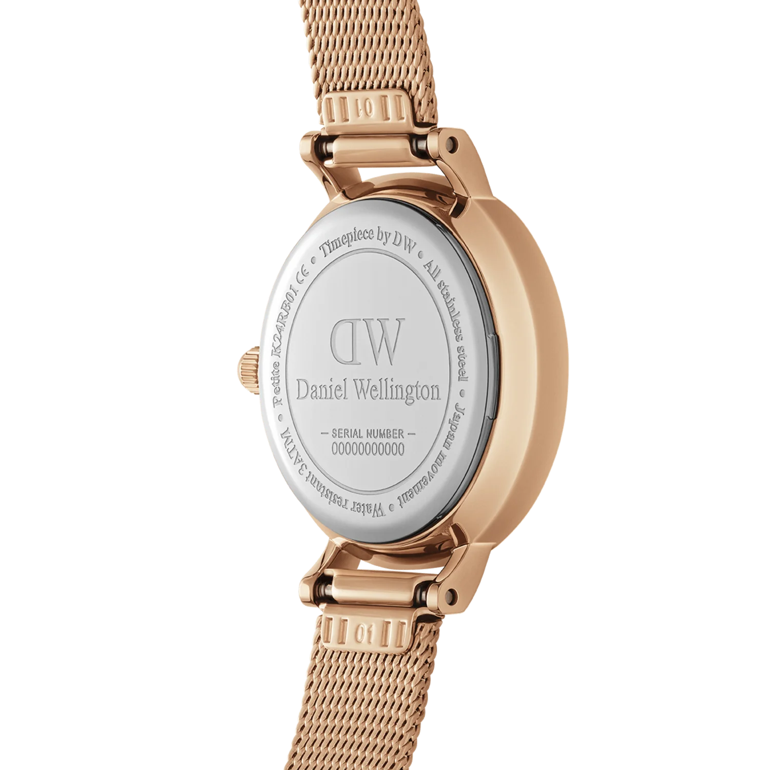 DW Petite Pressed Melrose Watch in Rose Gold/White - 24mm