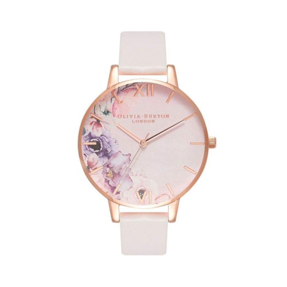 Olivia Burton Watercolour Florals in Blush & Rose Gold 30mm