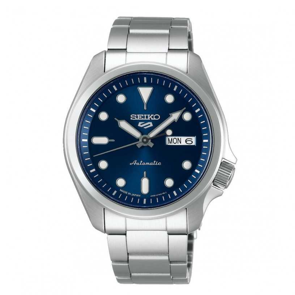 Seiko 5 Sports Automatic Watch in Silver/Blue