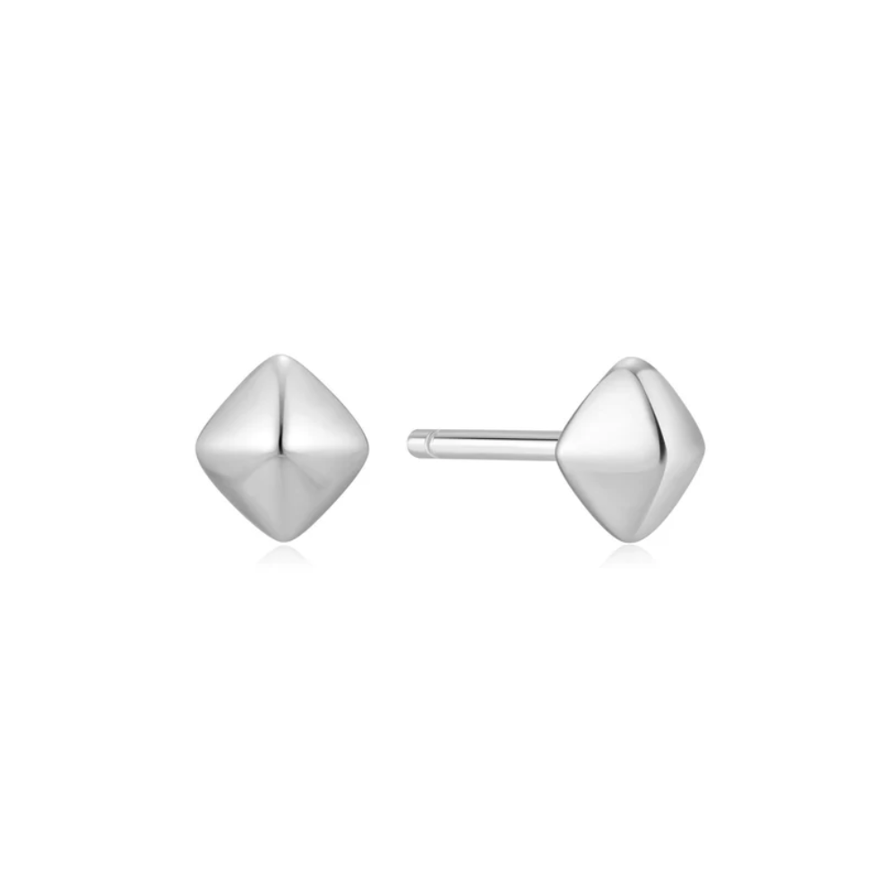 Ania Haie Silver Plated Trailblazer Pyramid Studs
