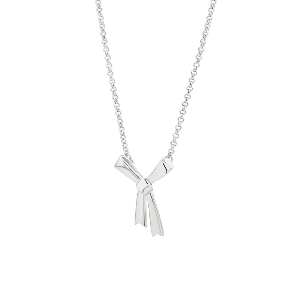 Karen Walker Silver Small Bow Necklace