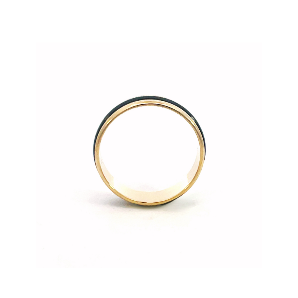 ZiRO Black Zirconium & Gold 6mm Band