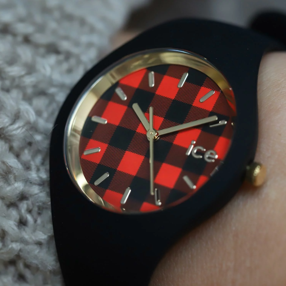 ICE Buffalo Black/Red Check Watch - Small