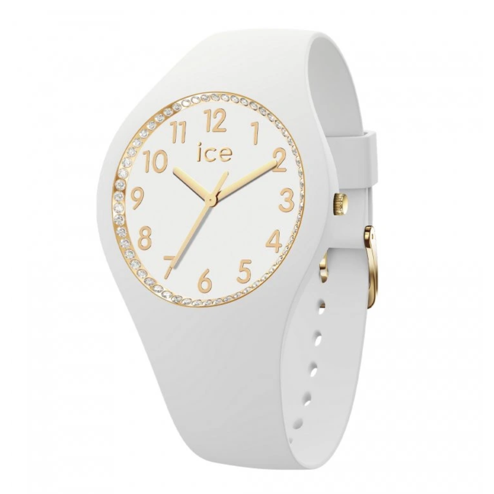 ICE Cosmos White Crystal Numbers Watch - Medium