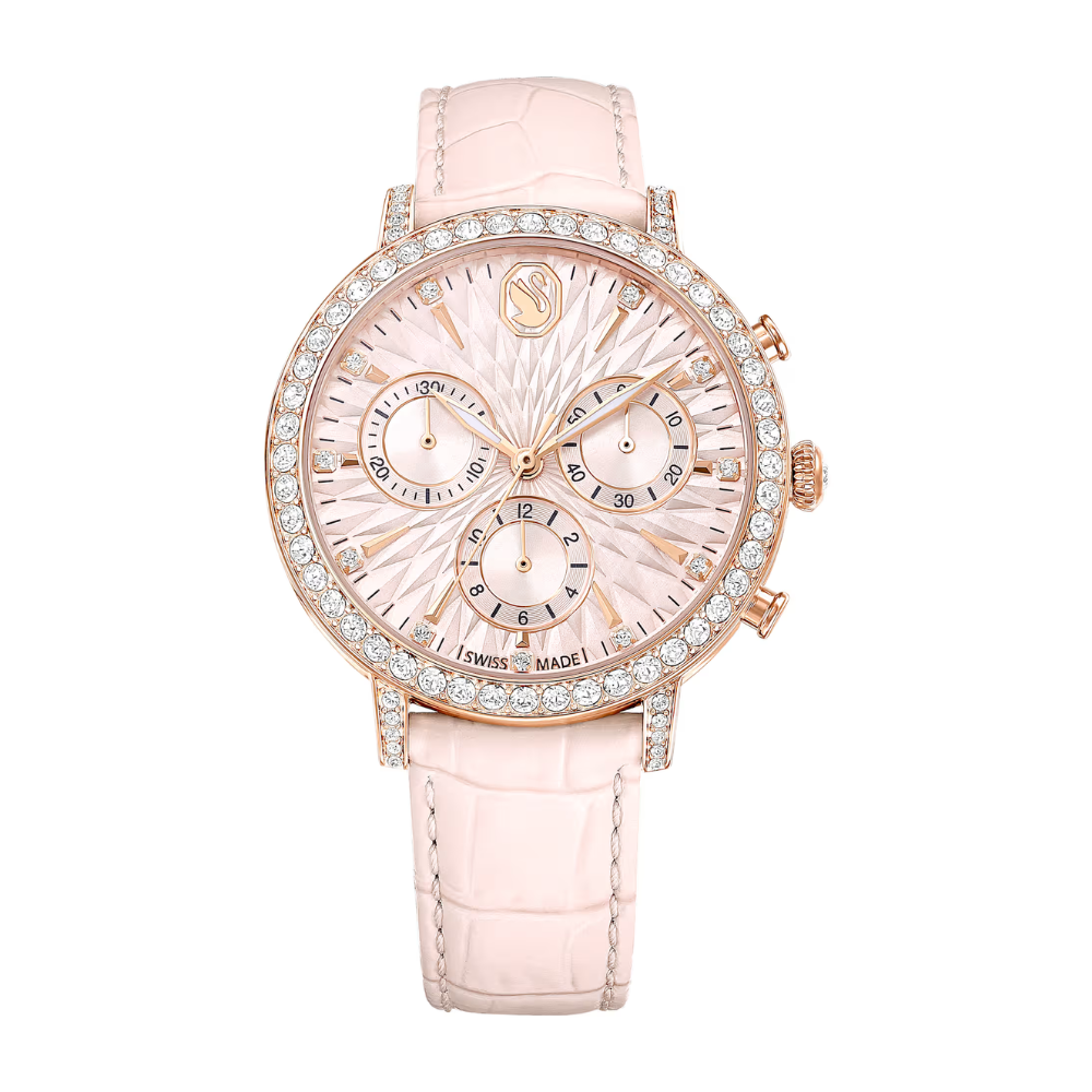 Swarovski Matrix Tennis Chrono watch in Pink/RG