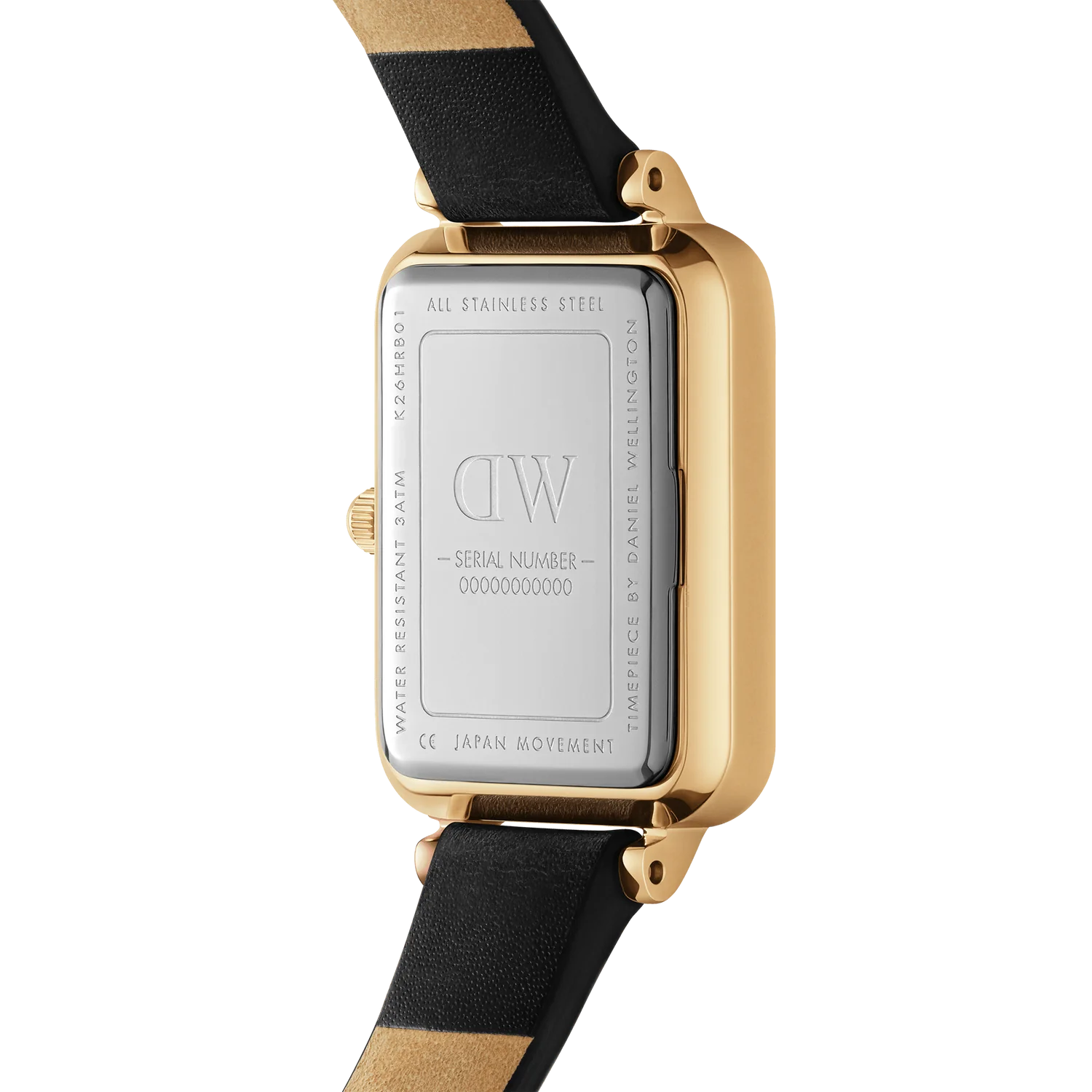 DW Quadro Roman Numerals Watch in Gold