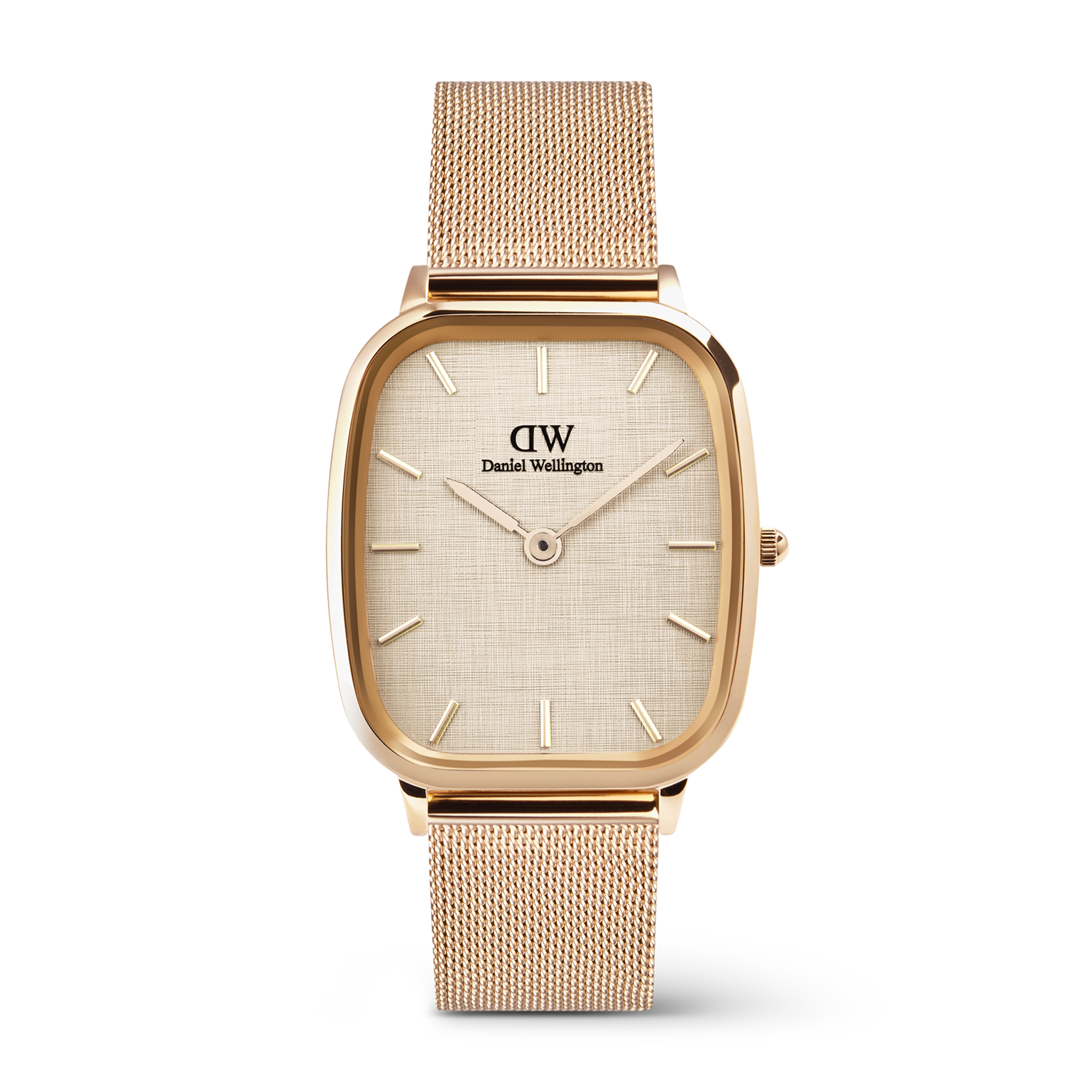 DW Marlon Melrose Watch in Linen/Rose Gold - 32mm x 36.5mm