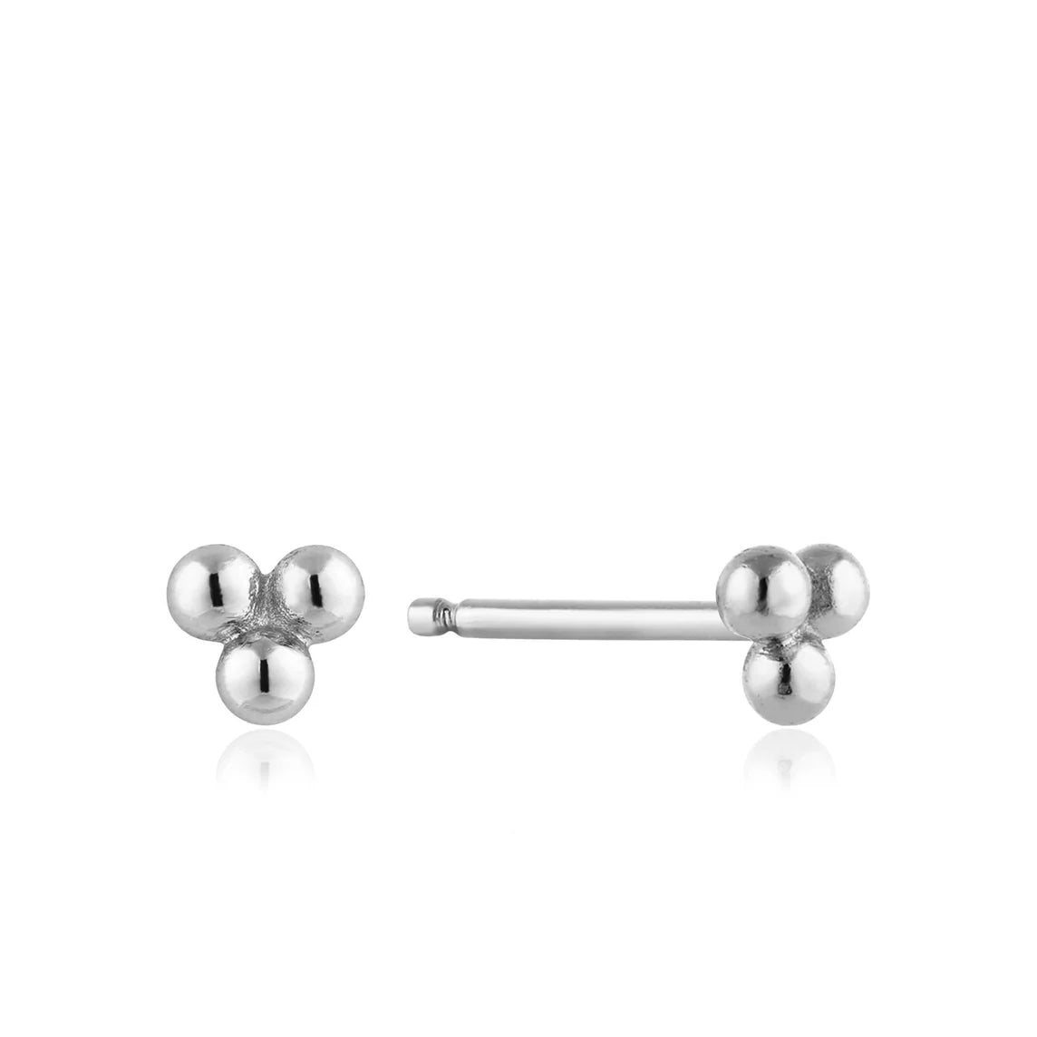 Ania Haie Silver Modern Triple Ball Stud Earrings