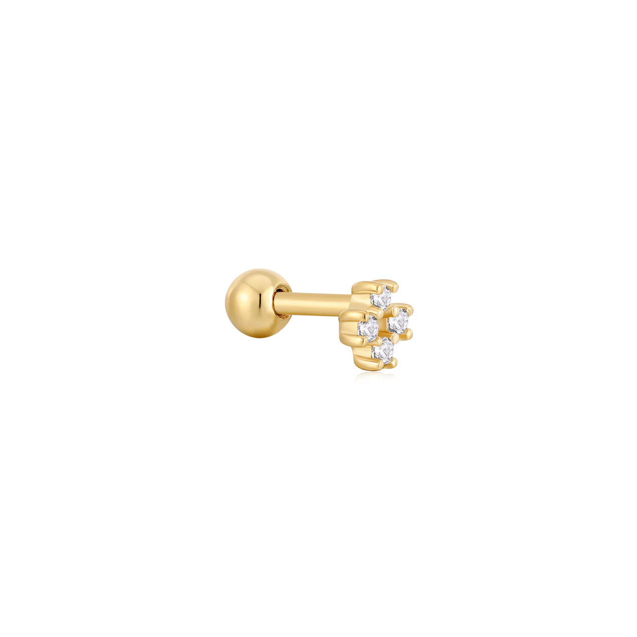 Ania Haie Gold Sparkle Cross Barbell Single Earring