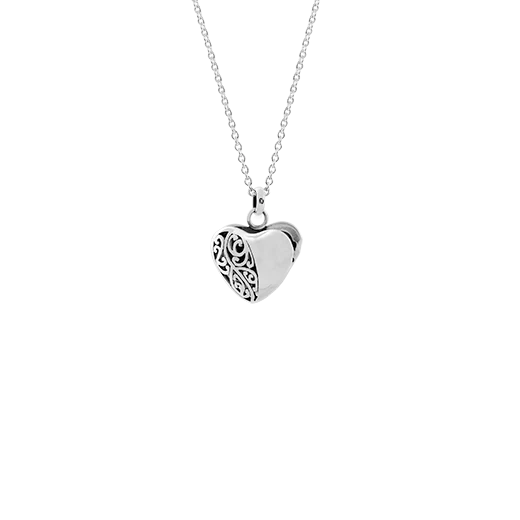 Evolve Koru Heart Locket with Chain (Treasured Love)