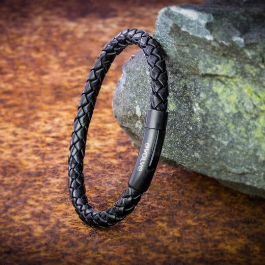 Black Latitude Bracelet With Matte Black Clasp