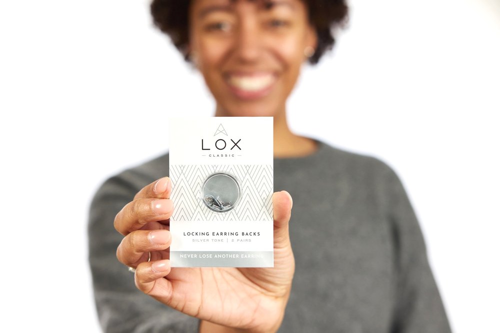 LOX Secure Earring Back Silver Tone