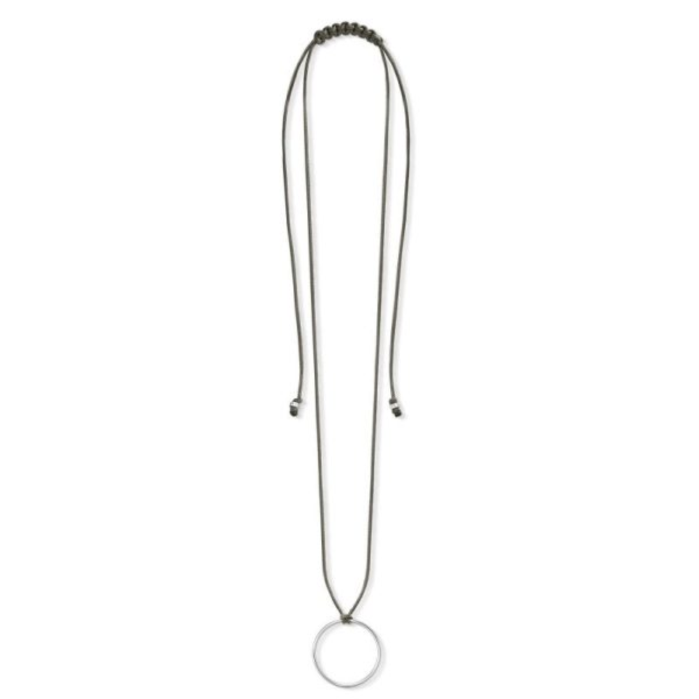 Thomas Sabo LS Grey Oxidised Circle Charm Necklace