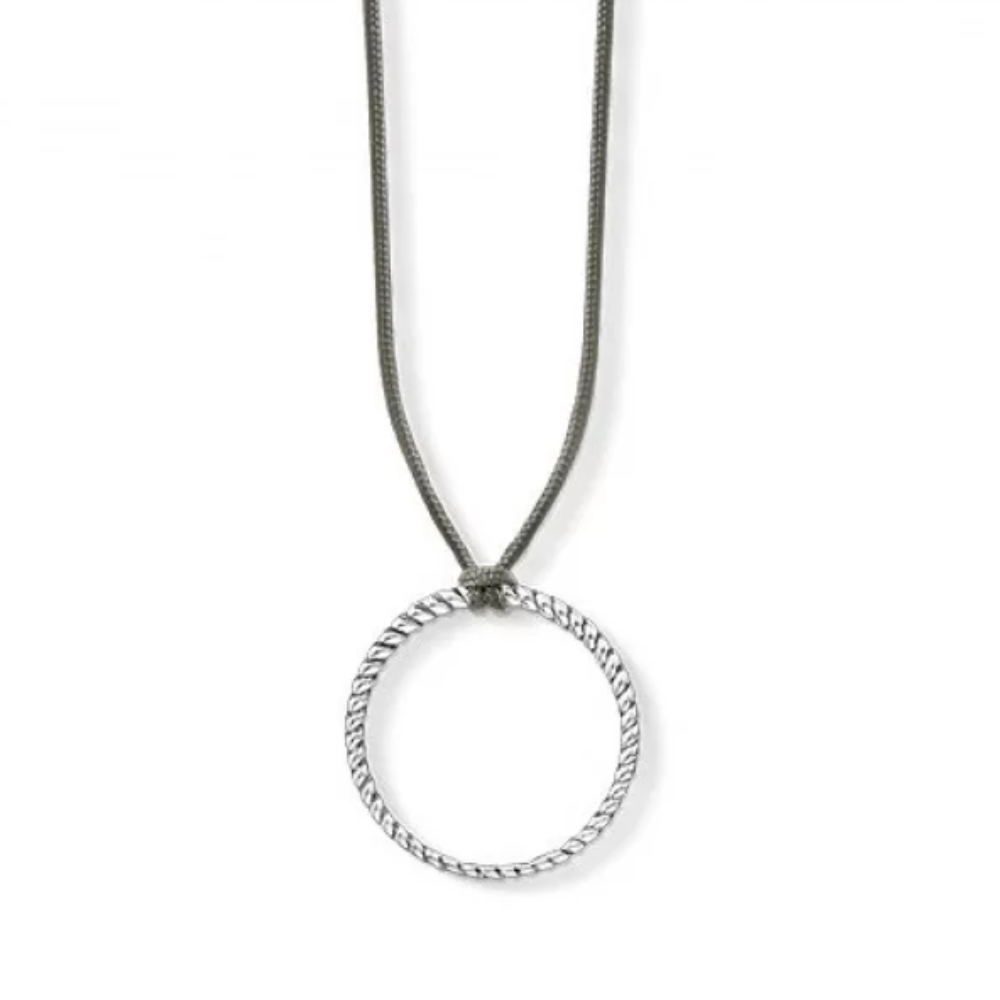 Thomas Sabo LS Grey Oxidised Circle Charm Necklace