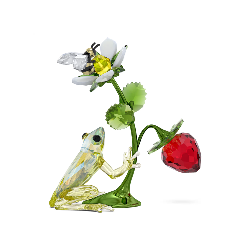 Swarovski Idyllia Frog Bee and Strawberry Ornement