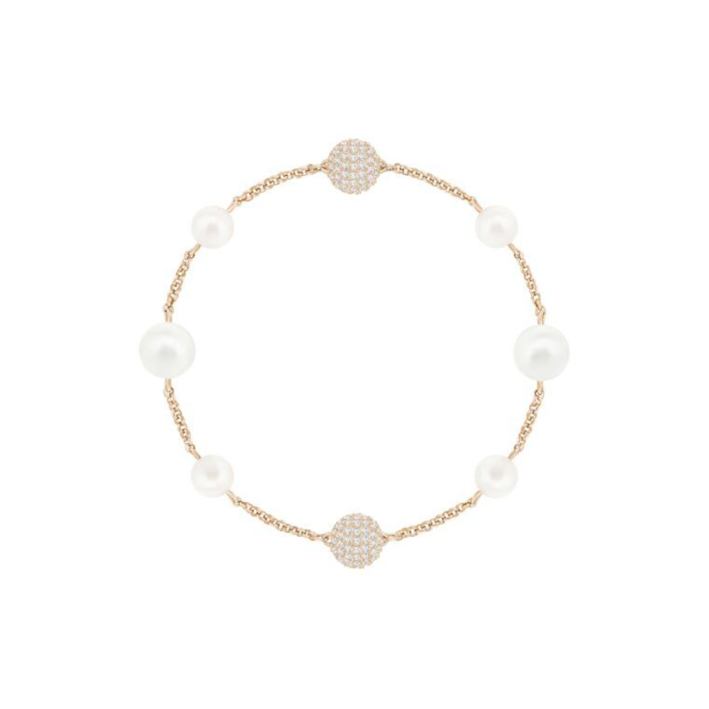 Swarovski Remix Strand Rose Tone and Pearl Bracelet