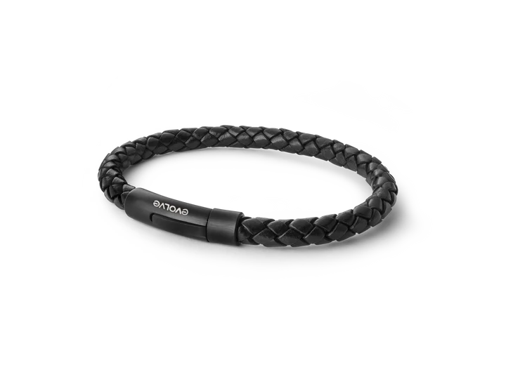 Black Latitude Bracelet With Matte Black Clasp