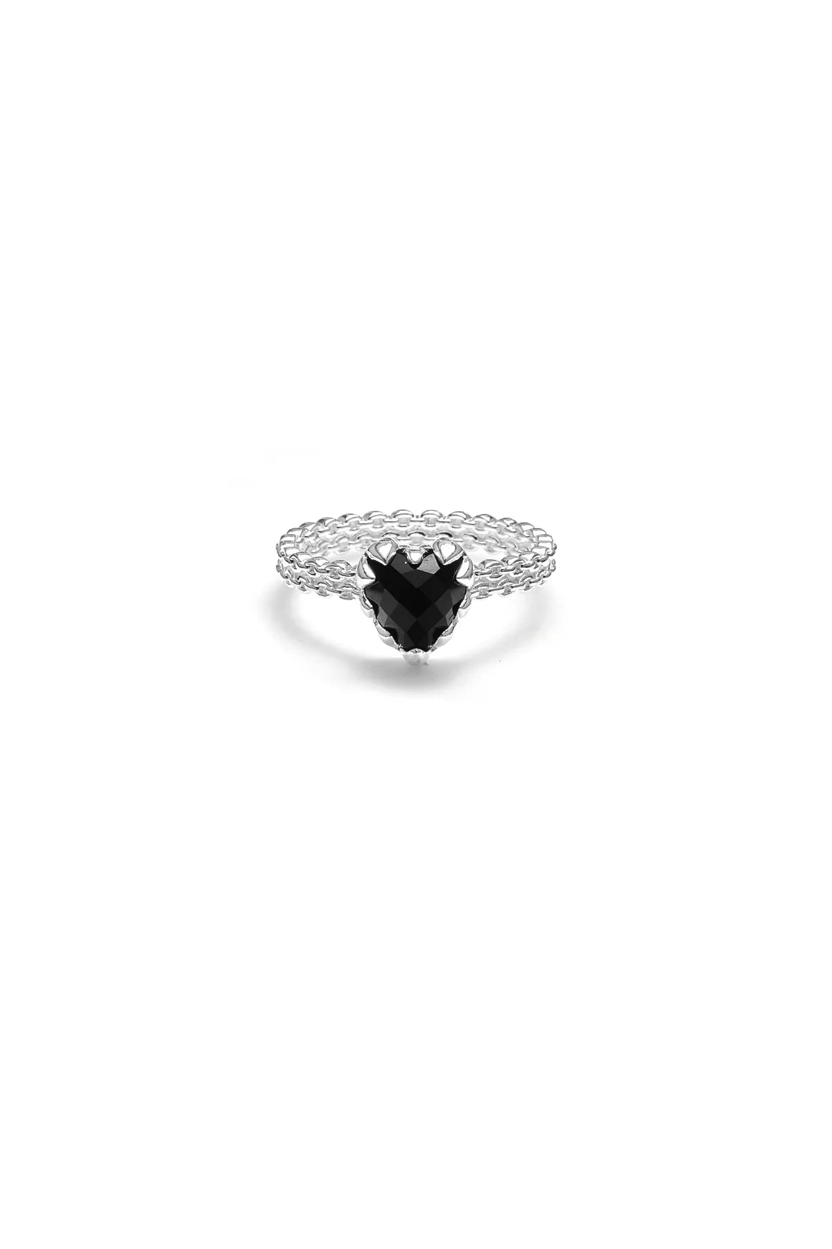 Stolen Girlfriends Club Mini Claw Ring - Onyx Silver