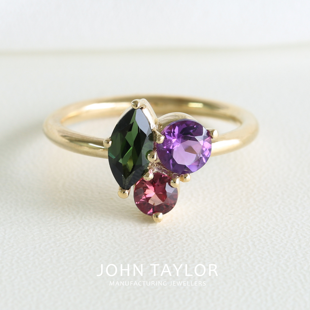 Multi Stone Brea Ring in 9ct Gold